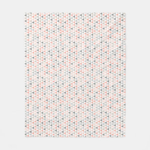 Peach Gray Beige Neutrals Modernes geometrisches M Fleecedecke