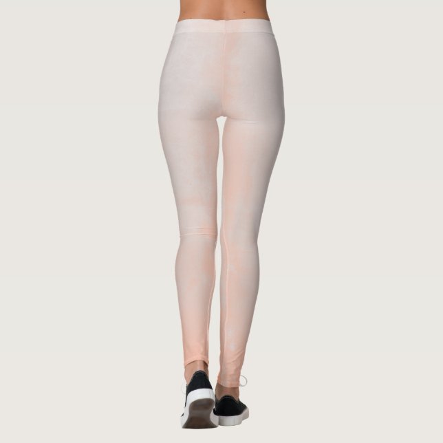 Peach Gray rustic ombre Leggings (Rückseite)