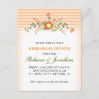 Peach & Green Floral Wedding Probe Dinner