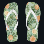Peach Green Wedding Spring Pastel Floral Flip Flops<br><div class="desc">Schöne Frühlingspfirsich & Light Green Peony & Rose Blumen Hochzeitseinladungen mit reichlich Grün sind elegant mit sanften Pastellfarben. Ideal für ein Blumenthema oder eine traditionelle weiße Hochzeit im Frühling oder Sommer.</div>