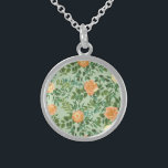 Peach Green Wedding Spring Pastel Sterling Silberkette<br><div class="desc">Schöne Blumenpfirsich und grüne Frühling Blumenzwiebeln sind klassisch und perfekt für eine Frühlings- oder Sommerhochzeit! Die sanften Pastellfarben sind prächtig und elegant.</div>