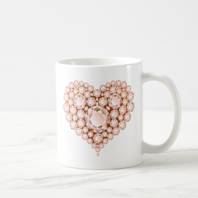 Peach Heart Gems Kaffeetasse (Rechts)