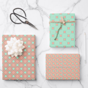Peach Hochwertiges Wrapping Paper Flat Sheet Set Geschenkpapier Set