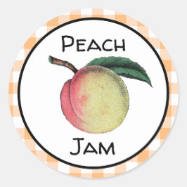 Peach Jam Label Runder Aufkleber