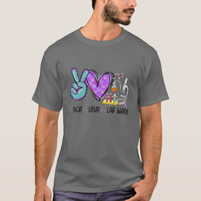 Peach Liebe Labrador Woche 2022 Laboratory Tech Te T-Shirt (Vorderseite)