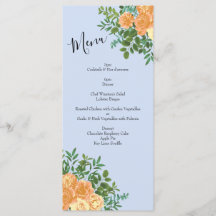 Peach Light Blue Wedding Rose Blues