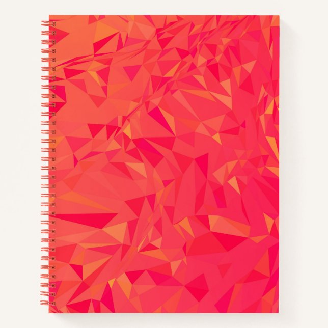 Peach Low Poly Bullet Journal / Lined Notebook Notizbuch (Vorderseite)