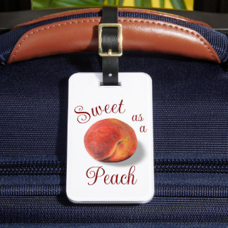Peach Luggage Tag Gepäckanhänger