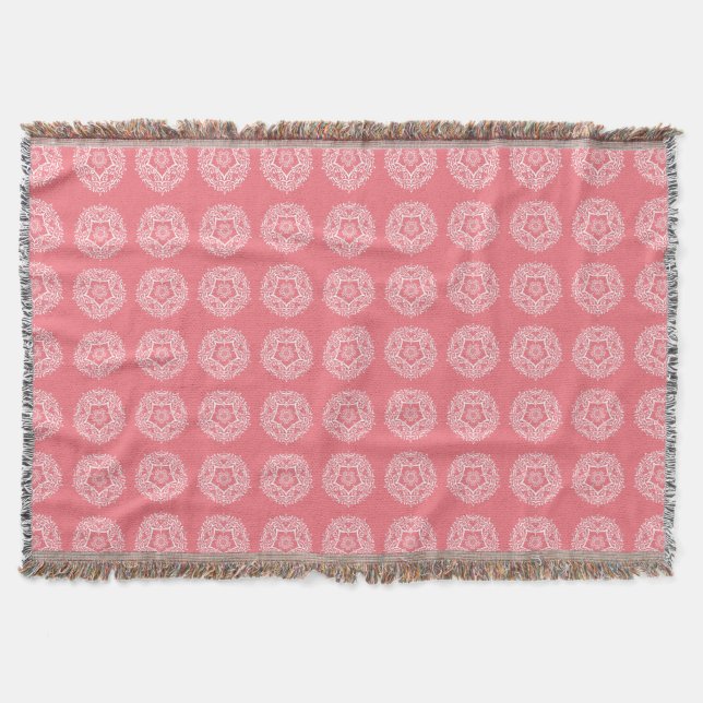 Peach Mandala Decke (Vorderseite)