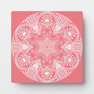 Peach Mandala Fotoplatte