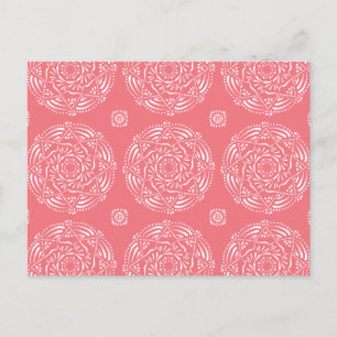 Peach Mandala Postkarte