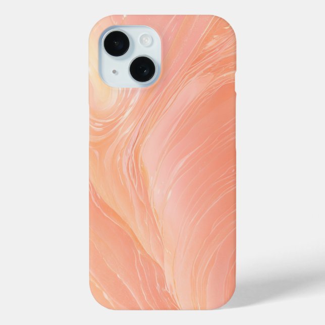 Peach Marble Case-Mate iPhone Hülle (Rückseite)