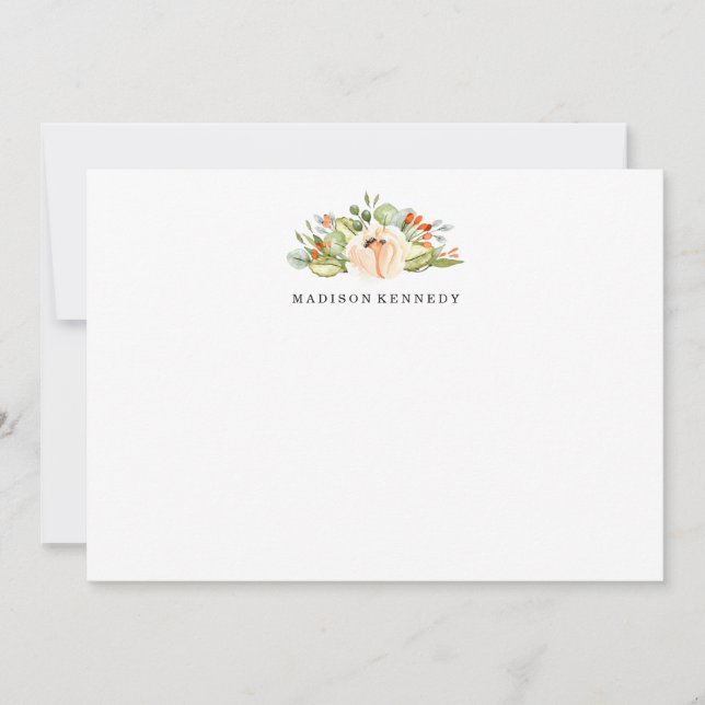 Peach Meadow | Personalisierte Stationierungskarte Mitteilungskarte (Vorderseite)