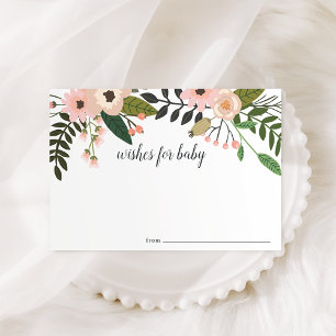 Peach Meadow   Wünsche für eine Babykarte Hinweiskarte