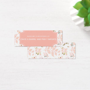 Peach & Mini Brautparty Registrierungskarte einfüg