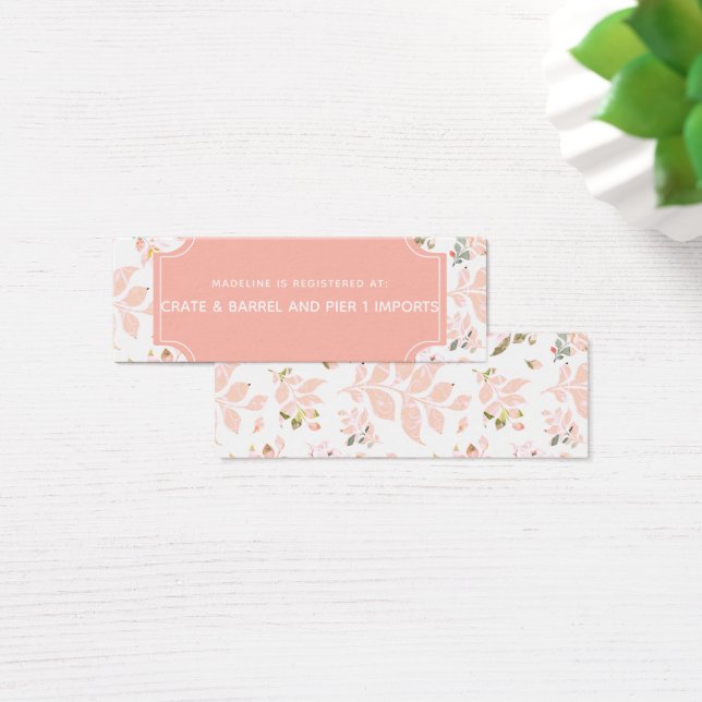 Peach & Mini Brautparty Registrierungskarte einfüg (Schreibtisch)