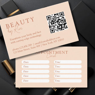 Peach, Minimal, elegant, Salon Terminkarte