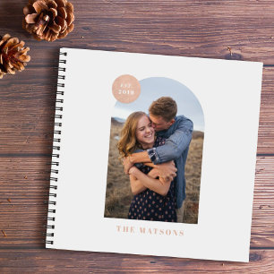 Peach Modern Arc Photo personnalisée Album Journal