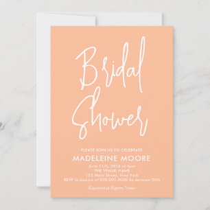Peach Modernisation Calligraphie Invitation de dou