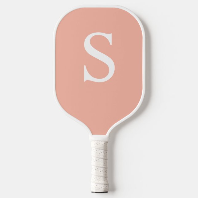 Peach Monogram Personalisiert Pickleball Paddel Pickleball Schläger (Vorderseite)