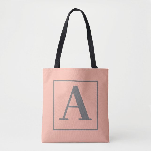 Peach Monogramm Tasche (Vorderseite)