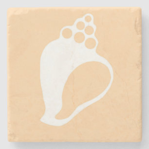 Peach Muschel Stone Untersetzer