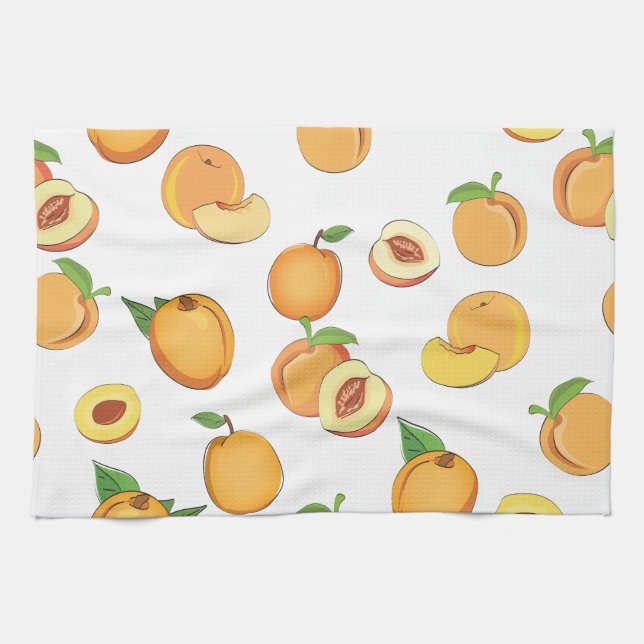 Peach-Muster Geschirrtuch (Horizontal)