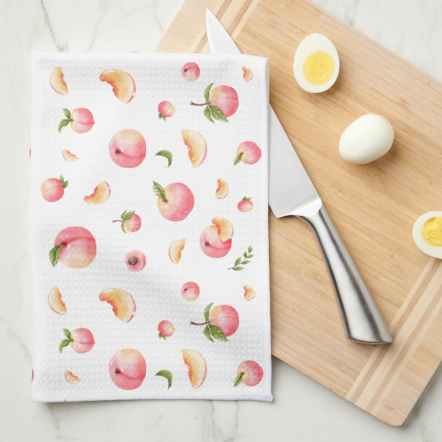 Peach-Muster Geschirrtuch (Viertel Falte)