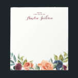 Peach Navy Personalisiert Notepad Stationierung Notizblock<br><div class="desc">Hübschere Notepads im Kleinen Bayleigh Store!</div>