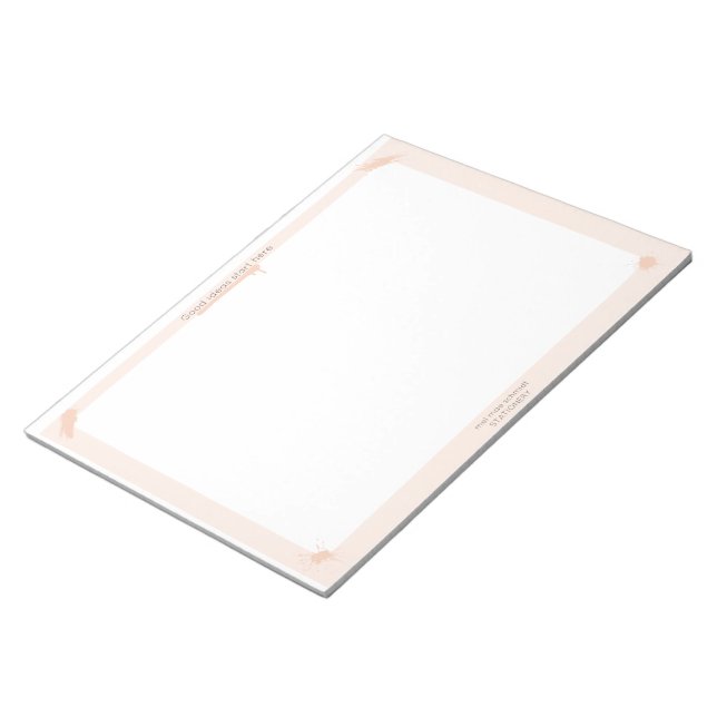 Peach Notepad Good Ideas Start Here Notizblock (angewinkelt)