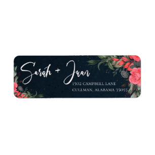 Peach Orange Floral Blätter Bride Groom Hochzeit