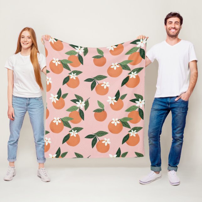 Peach Orange Juice Muster Fleecedecke (Beispiel)