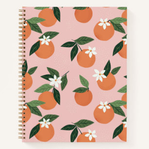 Peach Orange Juice Muster Notizbuch