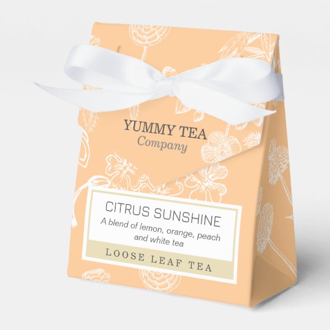Peach Orange - Lose Leaf Tee Packung Kleine Packun Geschenkschachtel (Vorderseite)