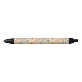 Peach Orange Pink Grau Floral Kugelschreiber