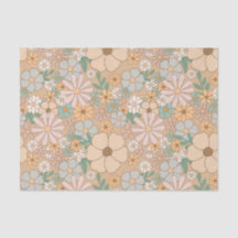 Peach Orange Pink Grau Floral