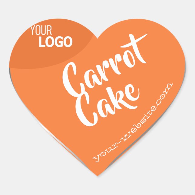 Peach Orange Silber Frame Logo Template buchen Herz-Aufkleber (Vorderseite)