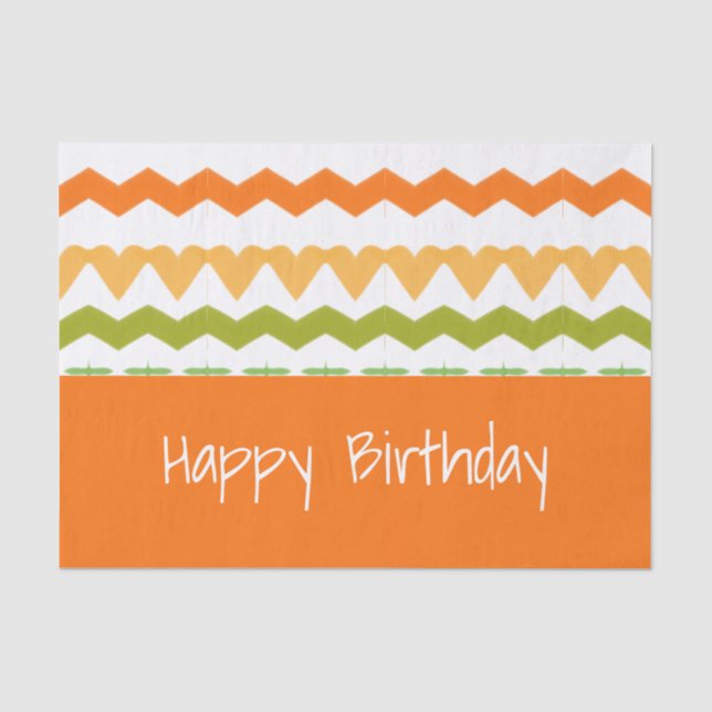 Peach Orange und Green Seidenpapier (Vorderseite)
