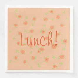 Peach Orange und Green Serviette