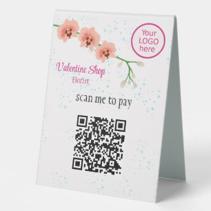 Peach Orchid Blume Florist Business Tischaufsteller