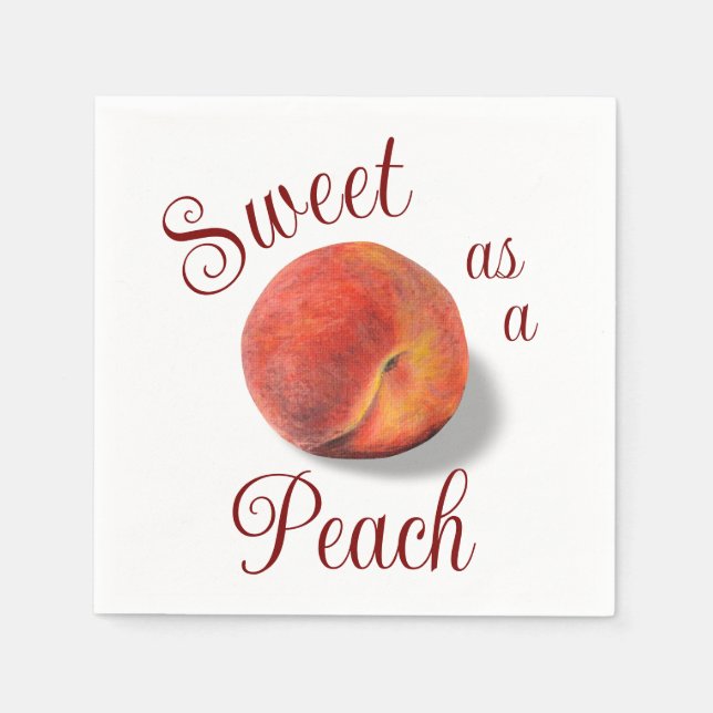 Peach Paper Napkin Serviette (Vorderseite)