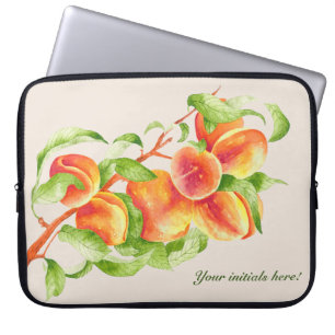 "Peach Paradise" auf einem Laptop-Sieb Laptopschutzhülle