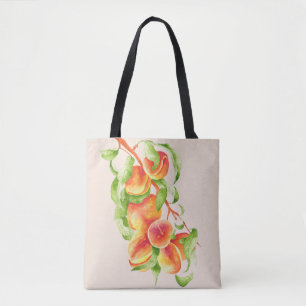 'Peach Paradise' auf einer Tote-Tasche Tasche