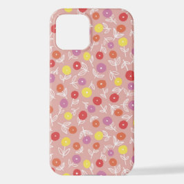 Peach Pastel Floral Ditsy iPhone Case 12 Hülle