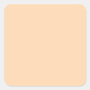 Peach Pastel Orange Solid Color Quadratischer Aufkleber