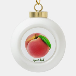 Peach Peach Customize auf beiden Seiten Handbemalt Keramik Kugel-Ornament