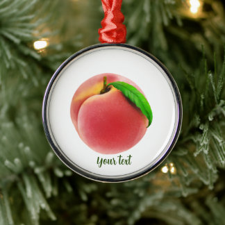 Peach Peach Customize auf beiden Seiten Handbemalt Ornament Aus Metall