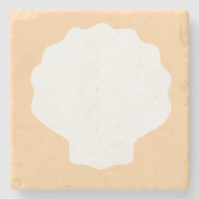 Peach Pearl Steinuntersetzer (Vorderseite)