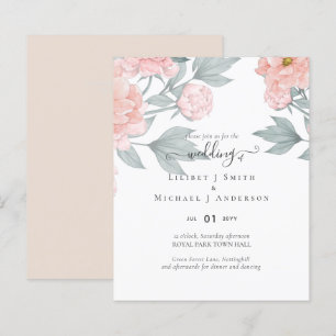 Peach Peonies Sage Floral Budget Hochzeit