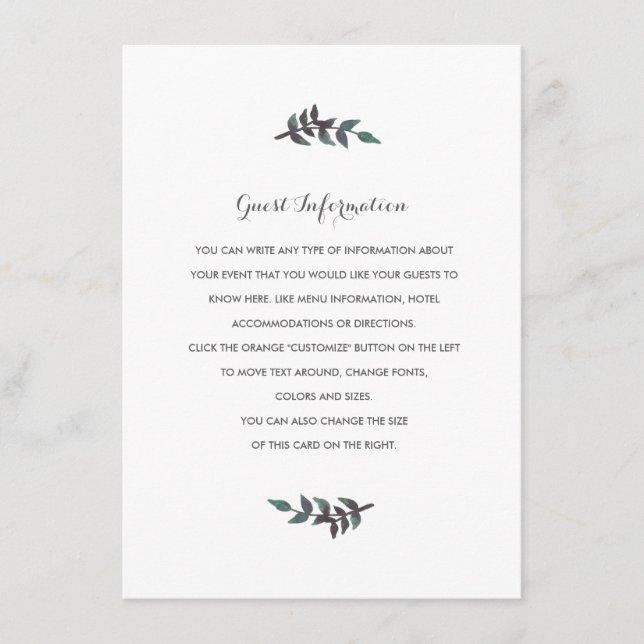 Peach Peonies Wedding Insert (Vorderseite)